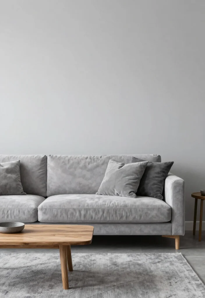 12 Velvet Couch Living Room Ideas with Rich Texture 2. Monochromatic Schemes 0