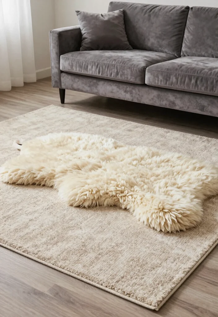 12 Velvet Couch Living Room Ideas with Rich Texture 9. Layered Rugs 0