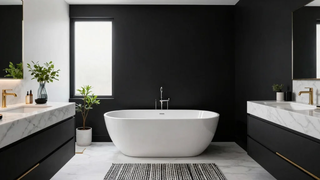 12 White and Black Bathroom Ideas with Modern Contrast