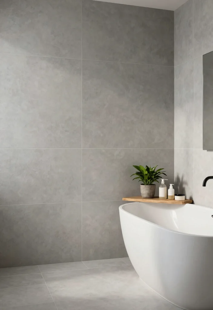 14 Bathroom Wall Tile Ideas for Texture and Lasting Style 4. Matte Finish Ceramic Tiles for Subtle Sophistication 0