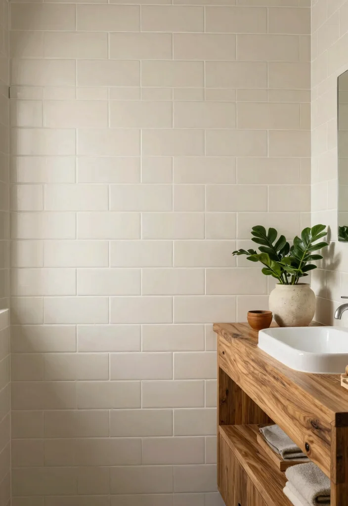 14 Bathroom Wall Tile Ideas for Texture and Lasting Style 5. Subway Tiles with a Twist for a Classic Look 0