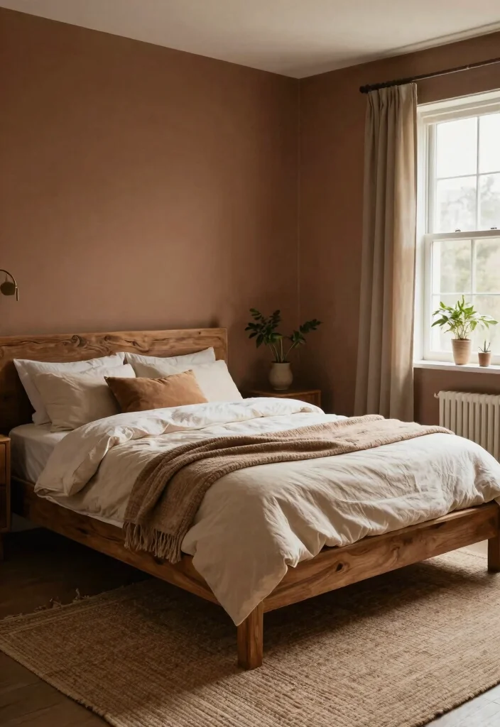 14 Bedroom Wall Paint Design Ideas for Visual Impact 14. Earthy Brown Tones 0