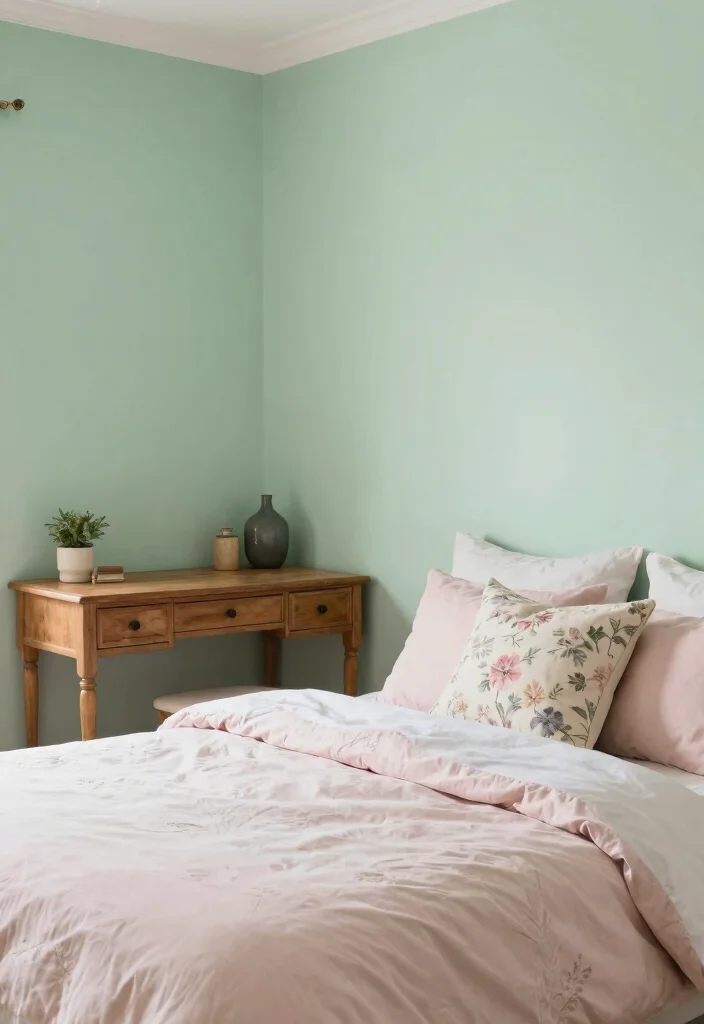 14 Cottagecore Bedroom Ideas with Soft Cozy Layers 4. Soft Color Palettes 0