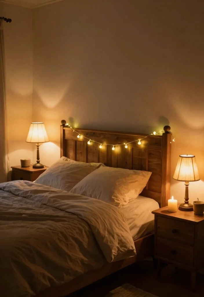 14 Cottagecore Bedroom Ideas with Soft Cozy Layers 7. Whimsical Lighting 0