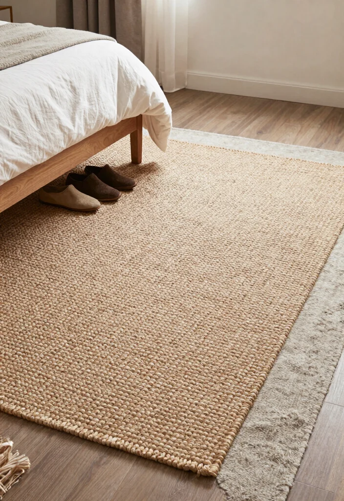 14 Cottagecore Bedroom Ideas with Soft Cozy Layers 9. Textured Rugs 0