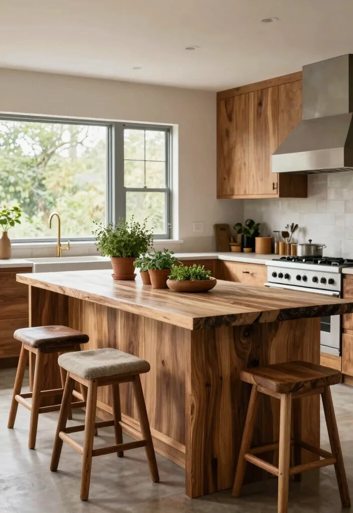 14 Kitchen Island Ideas for Cooking and Gathering 4. Nature Inspired Designs 0