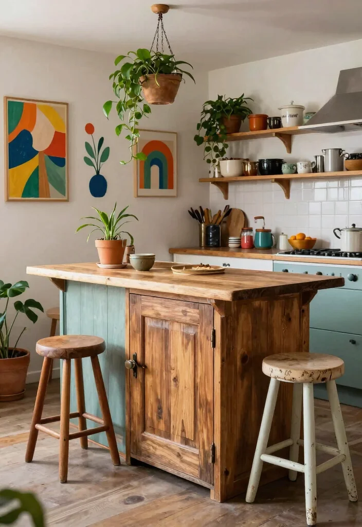 14 Kitchen Island Ideas for Cooking and Gathering 6. Upcycled Charm 0