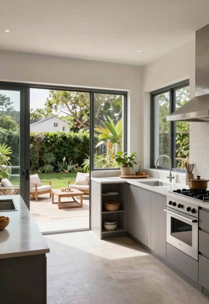 14 L Shape Kitchen Ideas for Efficient Everyday Layouts 13. Outdoor Connection 0