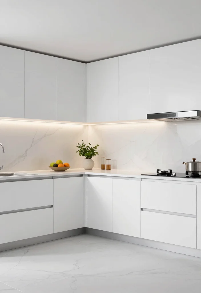 14 L Shape Kitchen Ideas for Efficient Everyday Layouts 2. Modern Minimalism 0