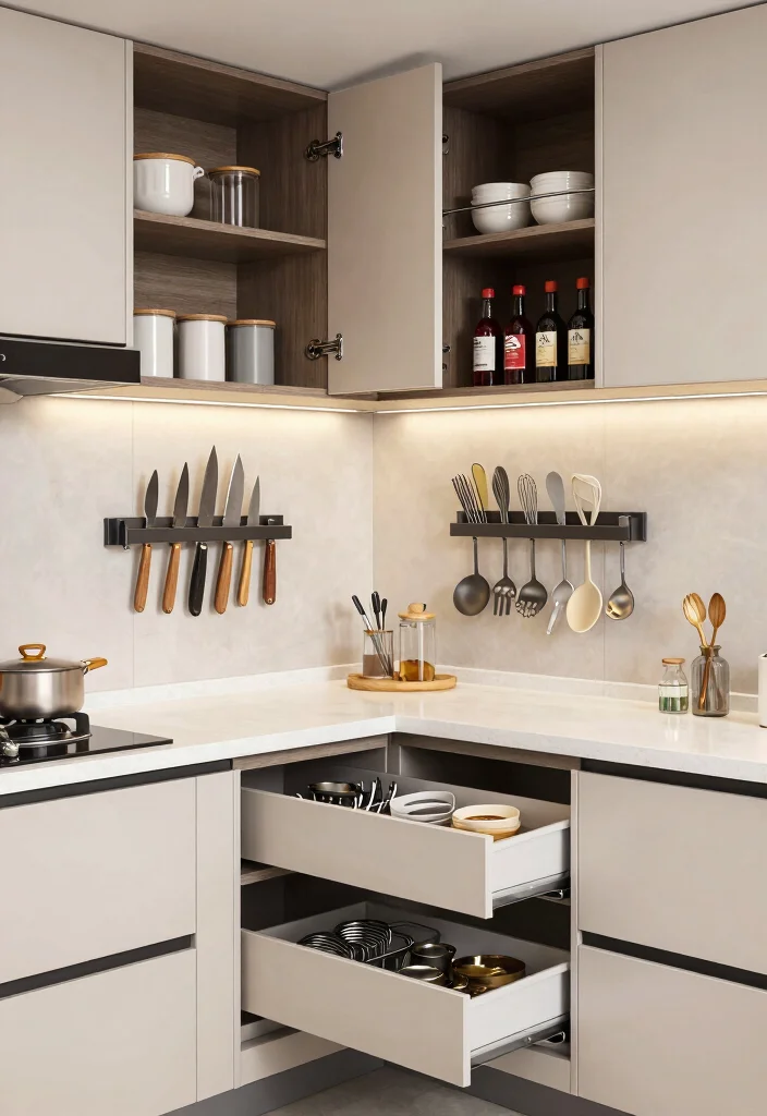 14 L Shape Kitchen Ideas for Efficient Everyday Layouts 6. Smart Storage Solutions 0