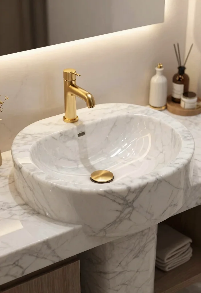 14 Marble Bathroom Ideas for a Timeless Elegant Look 10. Marble Sink Designs 0