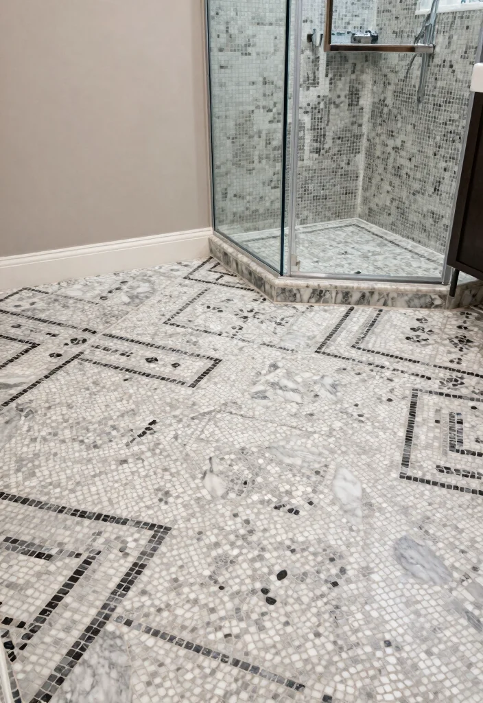 14 Marble Bathroom Ideas for a Timeless Elegant Look 4. Marble Mosaic Tiles 0