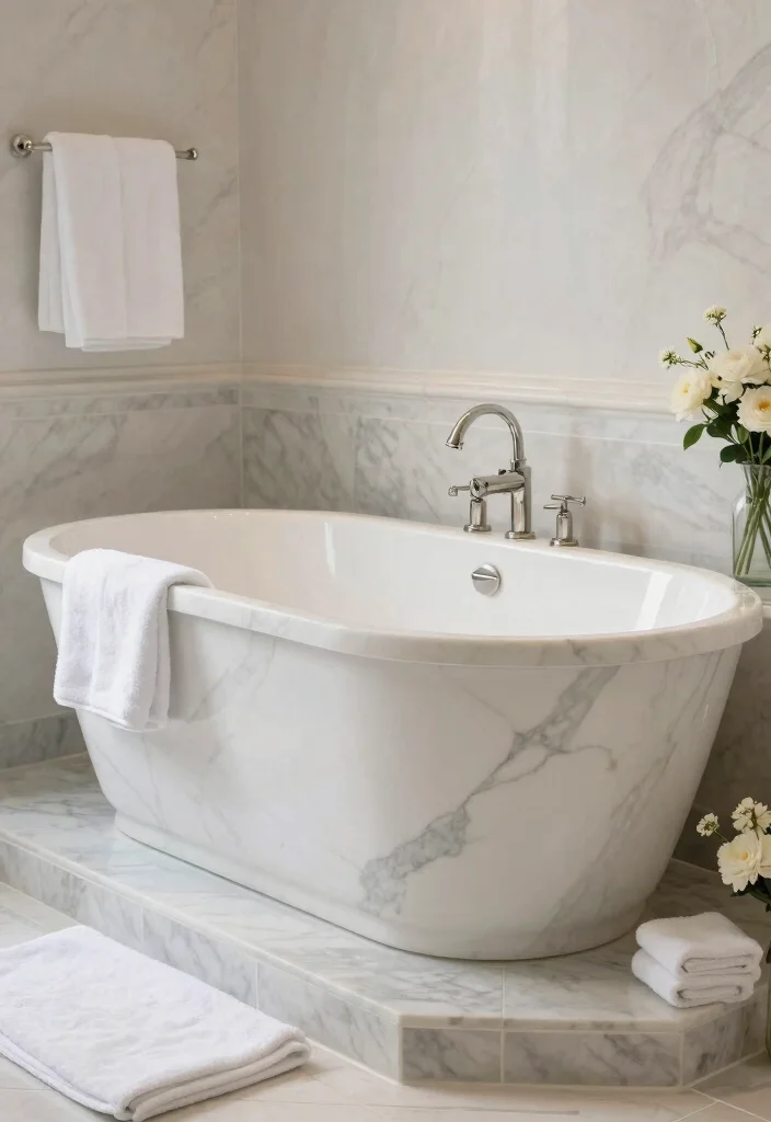 14 Marble Bathroom Ideas for a Timeless Elegant Look 5. Marble Bathtubs 0
