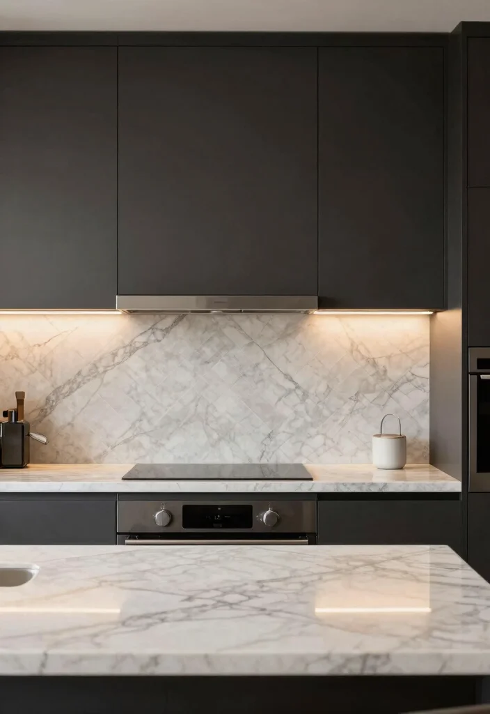 14 Marble Kitchen Ideas for a Luxe Modern Finish 2. Marble Backsplash Magic 0