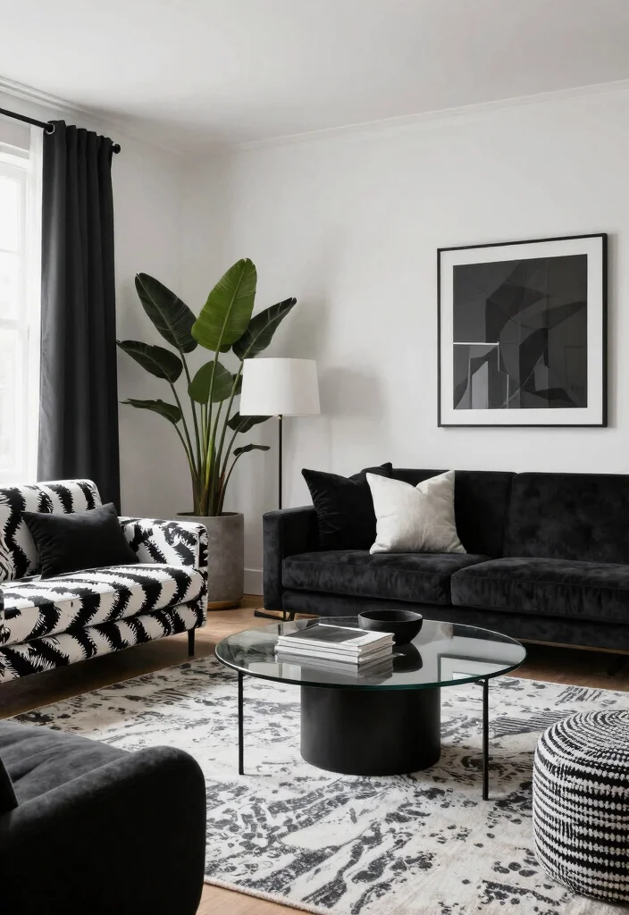 14 Modern Black and White Living Room Ideas with Contrast Conclusion 0