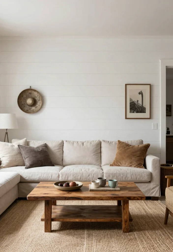 14 Modern Rustic Living Room Ideas with Natural Texture 13. Textured Wall Treatments 0