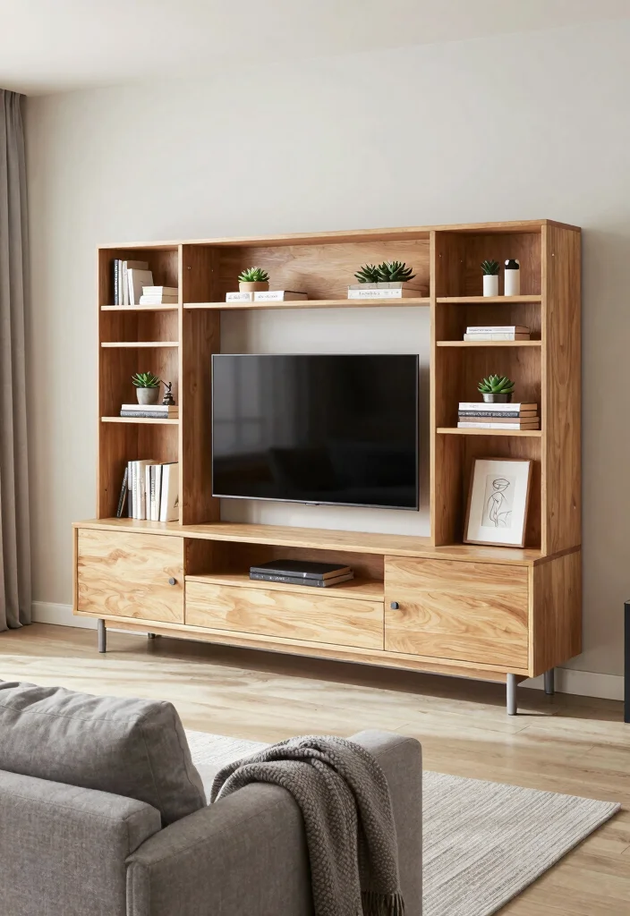 14 Modern TV Unit Ideas for Stylish Living Rooms 4. Open Display Units 0