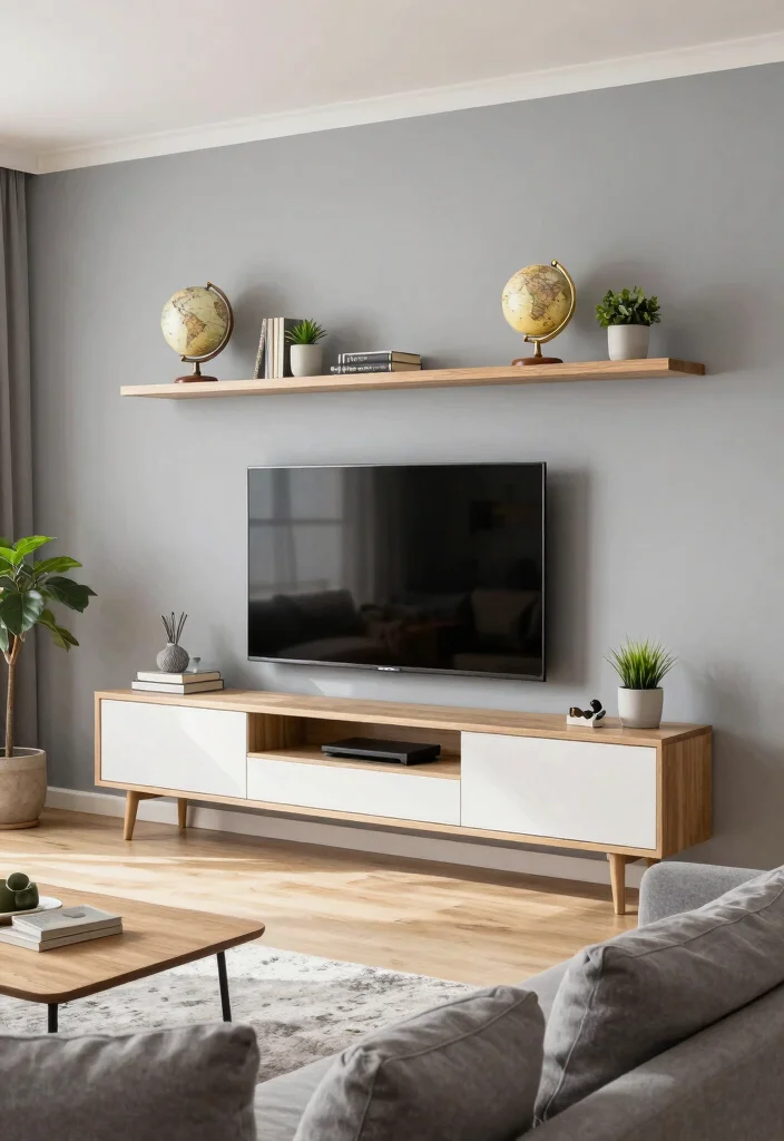 14 Modern TV Unit Ideas for Stylish Living Rooms 5. Wall Mounted Units 0