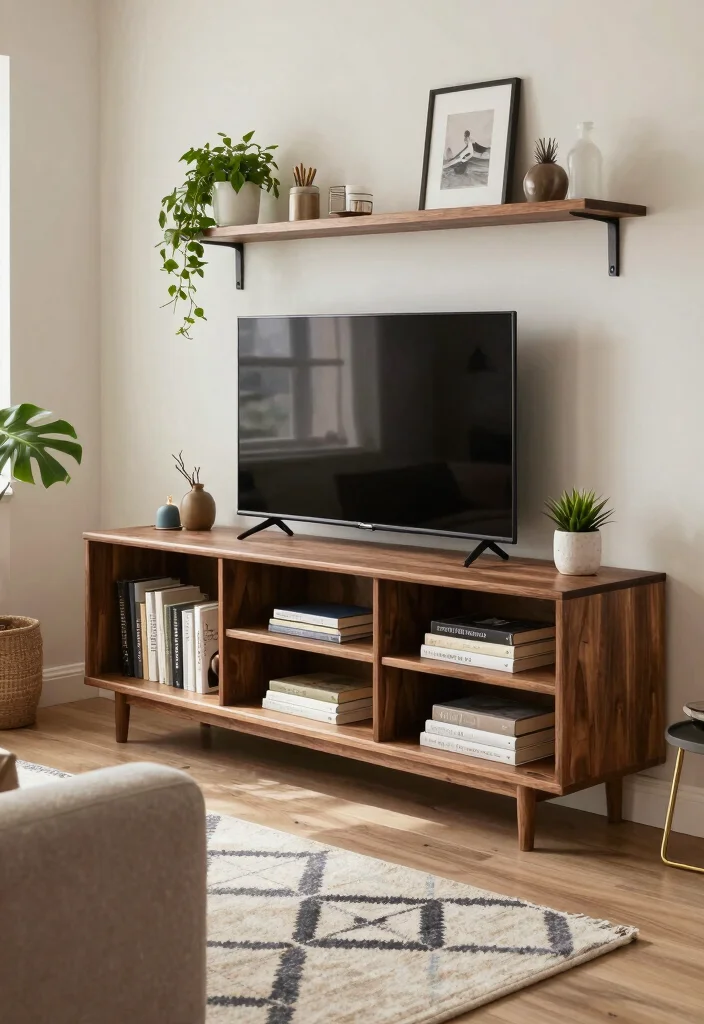 14 Modern TV Unit Ideas for Stylish Living Rooms 8. Etagere Units 0
