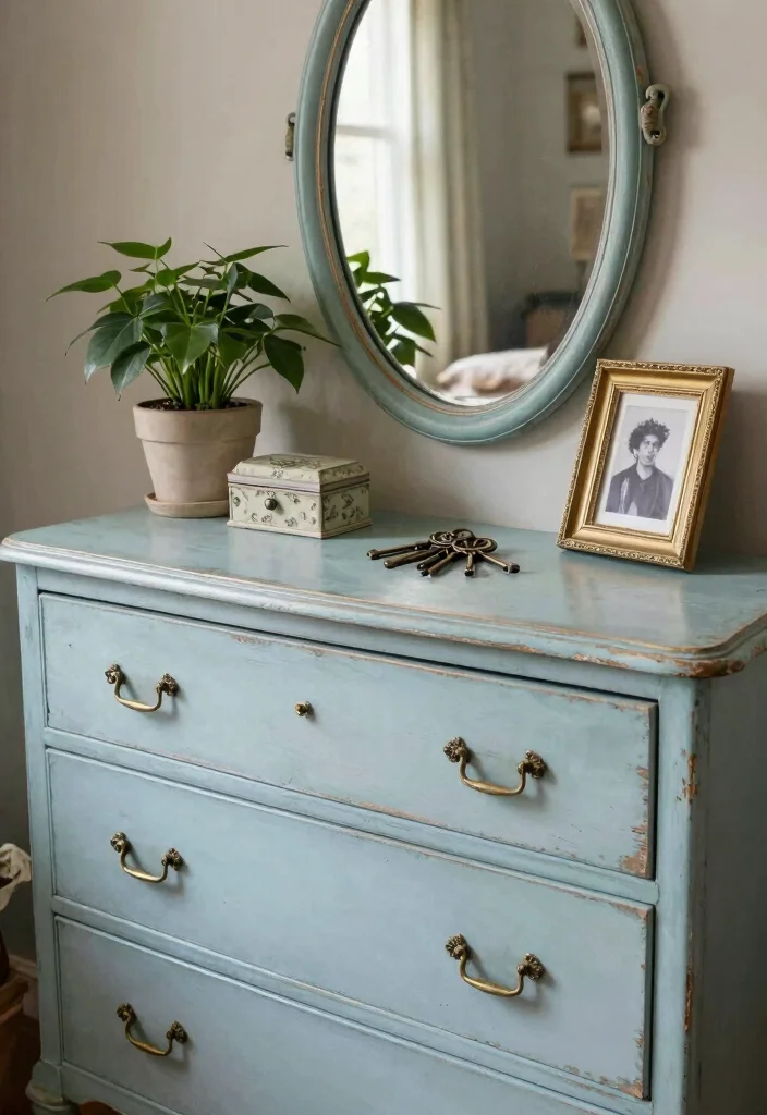 14 Vintage Bedroom Decor Ideas with Timeless Character 2. Charming Vintage Dressers 0