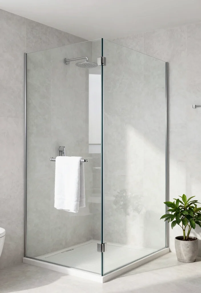14 Walk In Shower Bathroom Ideas for a Clean Modern Look 1. Sleek Glass Enclosure 0