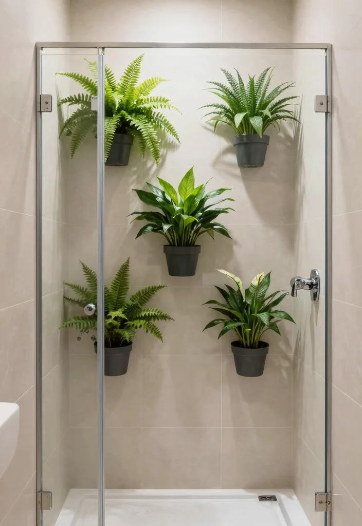14 Walk In Shower Bathroom Ideas for a Clean Modern Look 10. Incorporating Plants 0