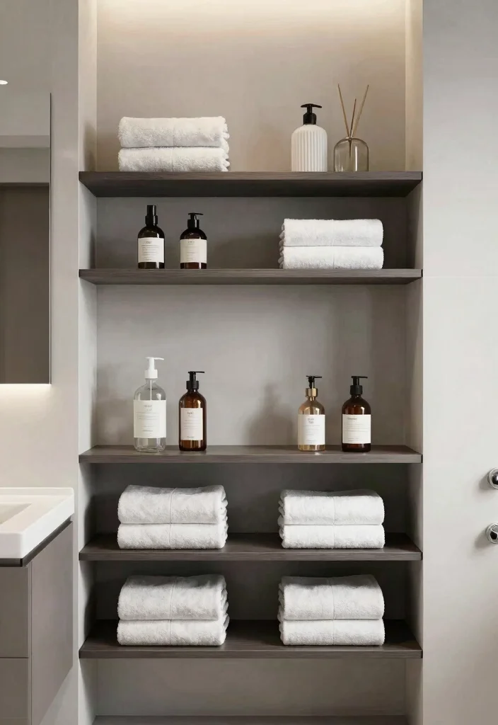 18 Luxury Bathroom Ideas with High End Finishes and Calm Vibes 11. Chic Storage Solutions 0