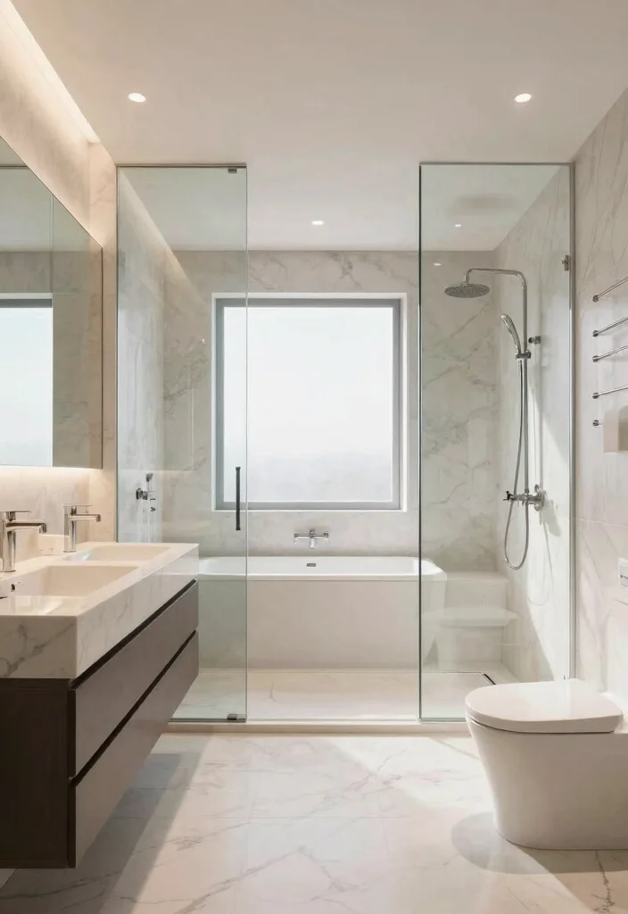 18 Luxury Bathroom Ideas with High End Finishes and Calm Vibes 15. Open Concept Layout 0