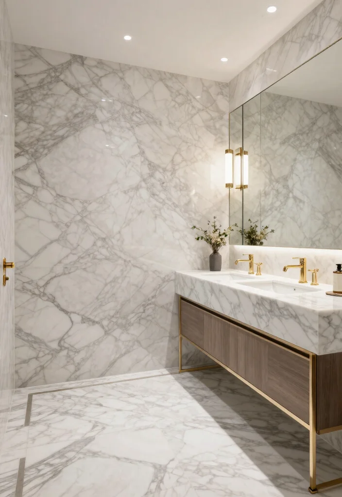 18 Luxury Bathroom Ideas with High End Finishes and Calm Vibes 2. Marble Mastery 0