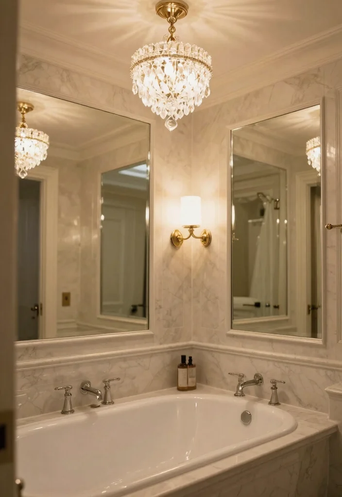 18 Luxury Bathroom Ideas with High End Finishes and Calm Vibes 7. Elegant Lighting Designs 0