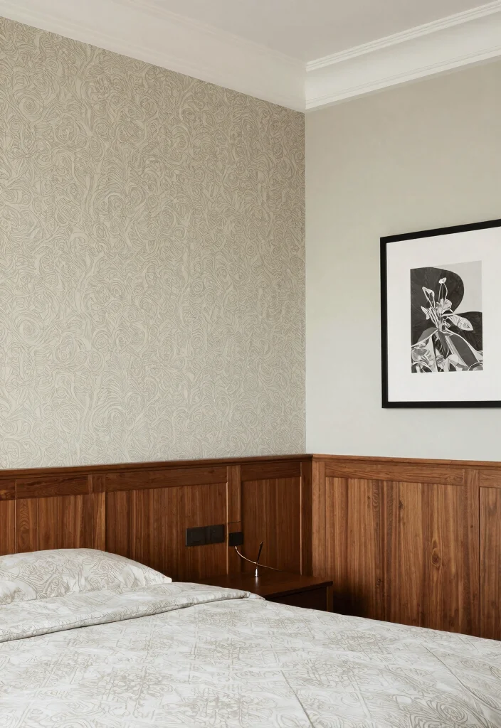 18 Luxury Elegant Bedroom Ideas with Refined Comfort 12. Luxe Wall Treatments 0