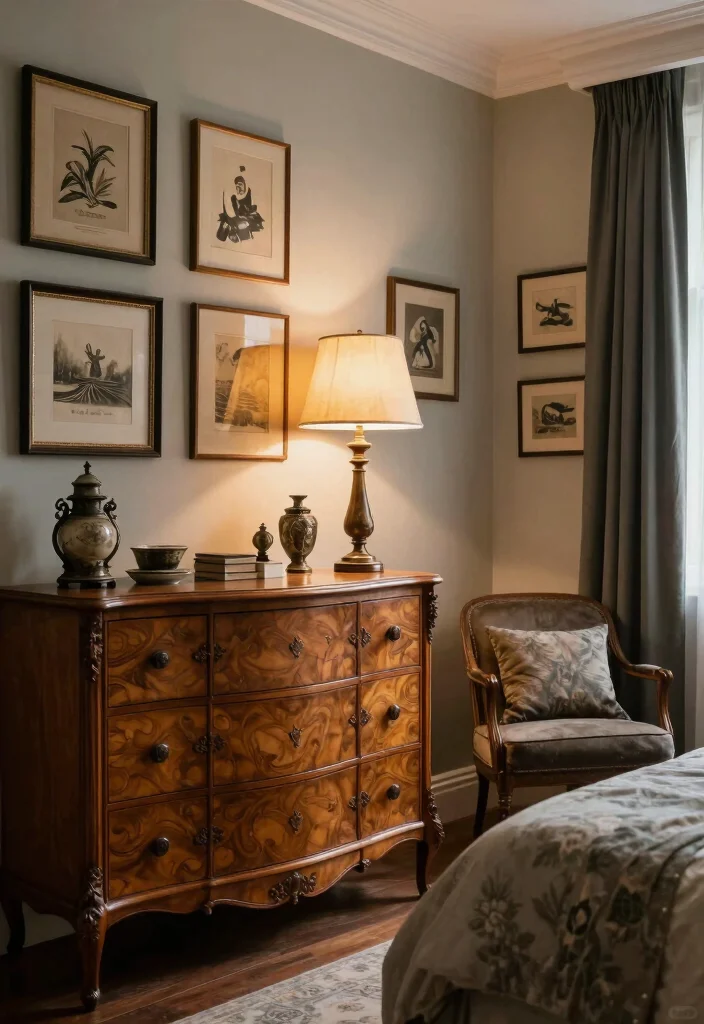 18 Luxury Elegant Bedroom Ideas with Refined Comfort 14. Vintage Touches 0