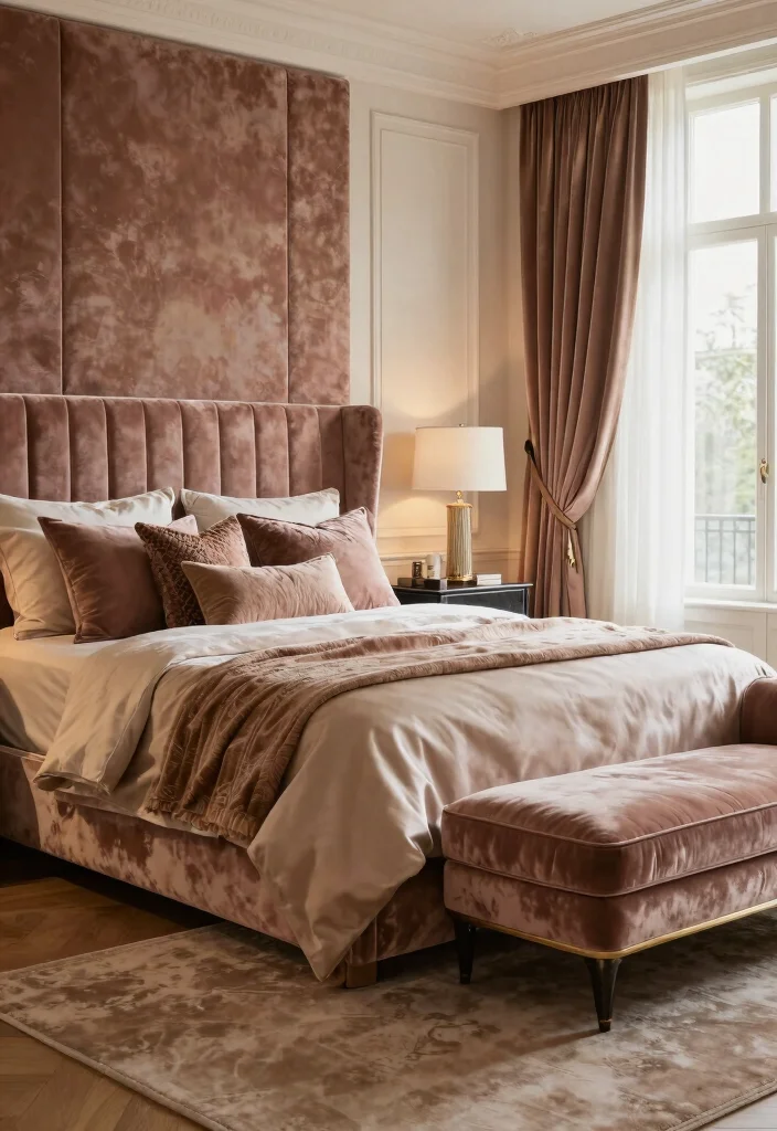 18 Luxury Elegant Bedroom Ideas with Refined Comfort 2. Elegant Fabrics 0