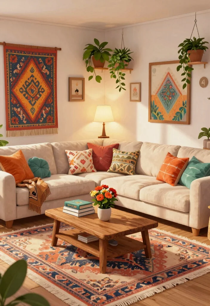 9 Bloxburg Living Room Ideas for Modern Builds 2. Cozy Bohemian Retreat 0