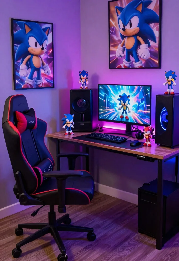 9 Sonic Bedroom Ideas for Fans and Creative Themes 4. Gaming Corner Setup 0